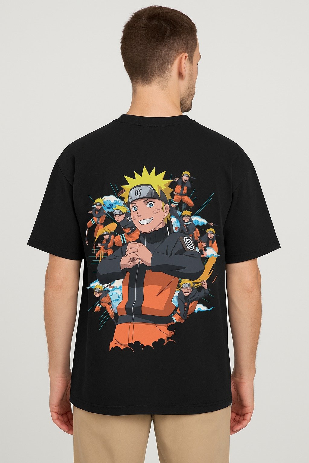 Naruto Black Oversized T-Shirt
